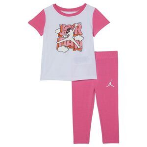 Jordan Baby Girls Stack of Clouds Leggings Set (Infant) Pinksicle 18 Months